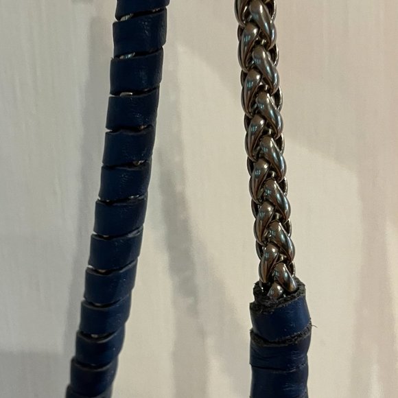 Deep Blue Foley + Corrina cross body metal strap bag - Picture 4 of 6